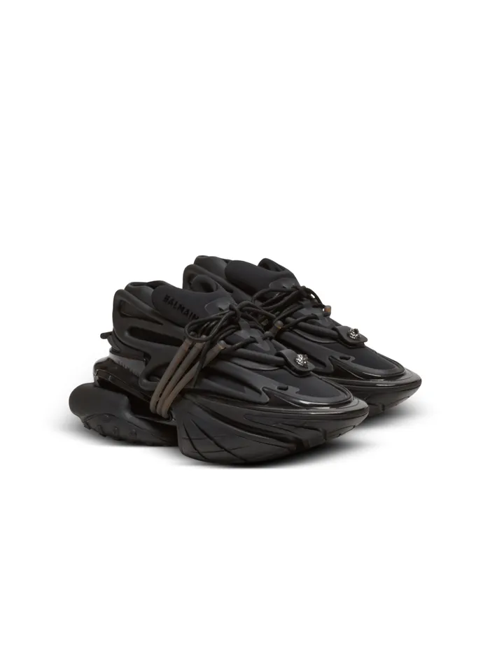Leather Unicorn Lowtop Sneakers Black Women Balmain Sneakers