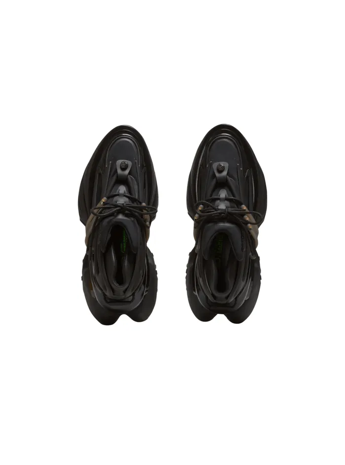 Leather Unicorn Lowtop Sneakers Black Women Balmain Sneakers