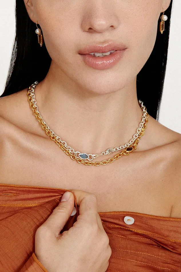 Leona Chain Necklace Smoky Quartz Women Chan Luu Necklaces