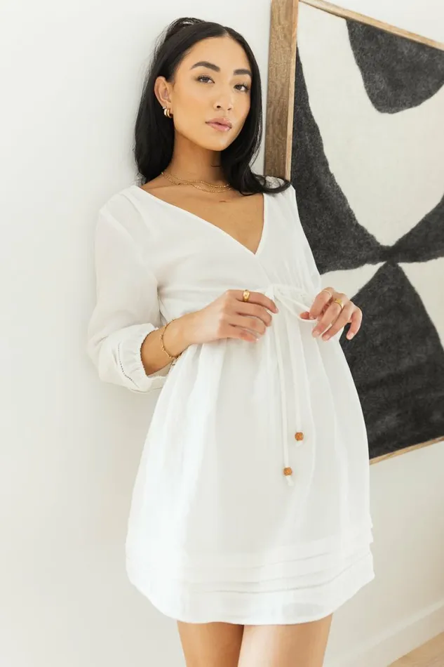 Lexi Mini Dress In White White Women Bohme Dresses