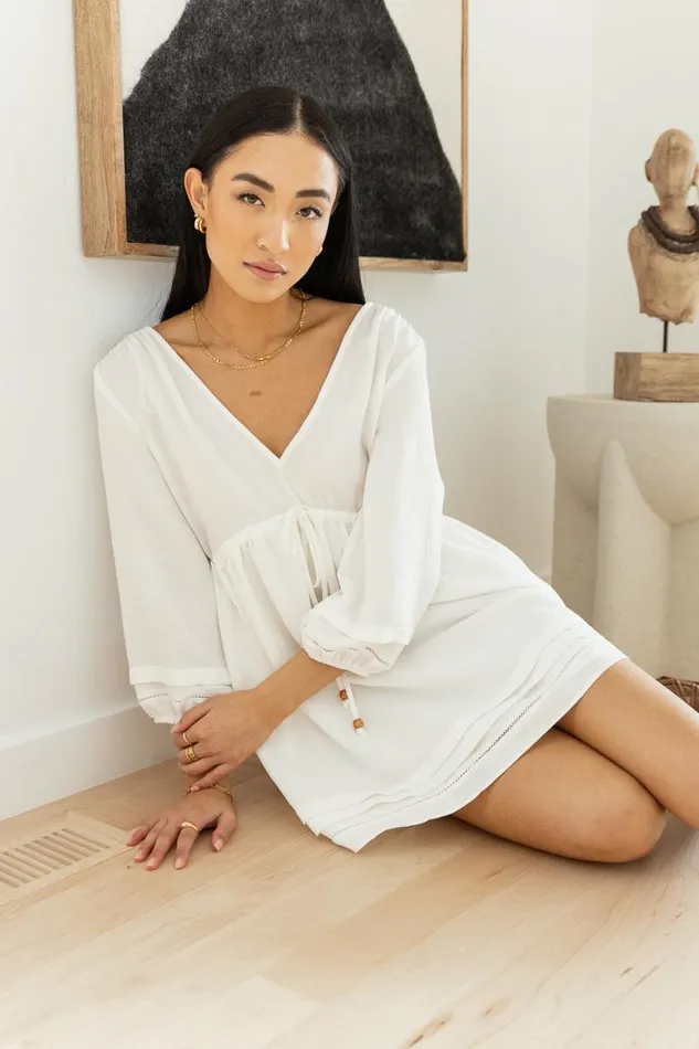 Lexi Mini Dress In White White Women Bohme Dresses