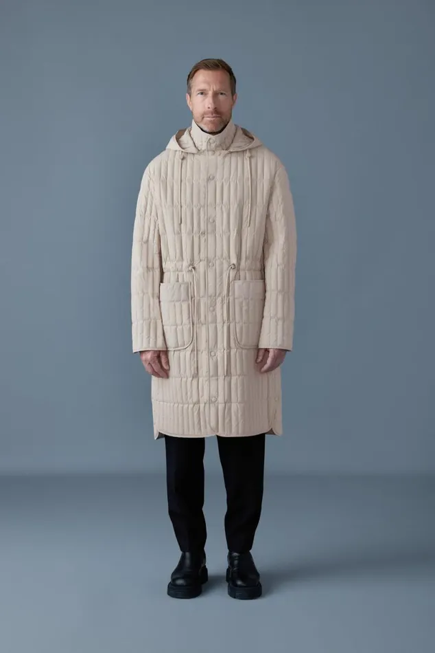Light Down Jackets Men Mackage ASHER Light Down Vertical Quilted Coat Black