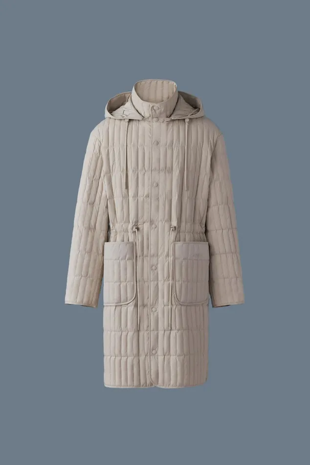 Light Down Jackets Men Mackage ASHER Light Down Vertical Quilted Coat Black