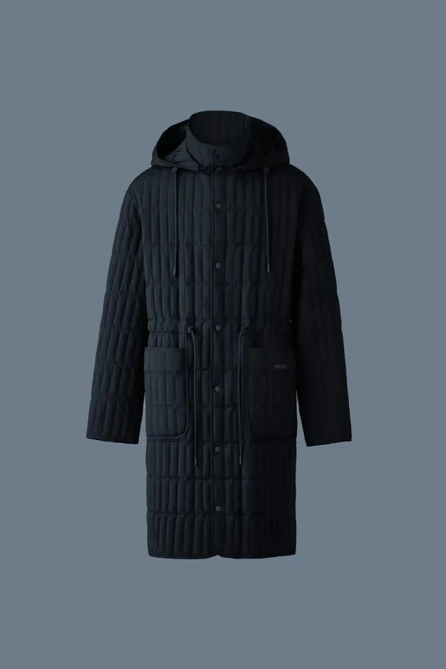 Light Down Jackets Men Mackage ASHER Light Down Vertical Quilted Coat Black