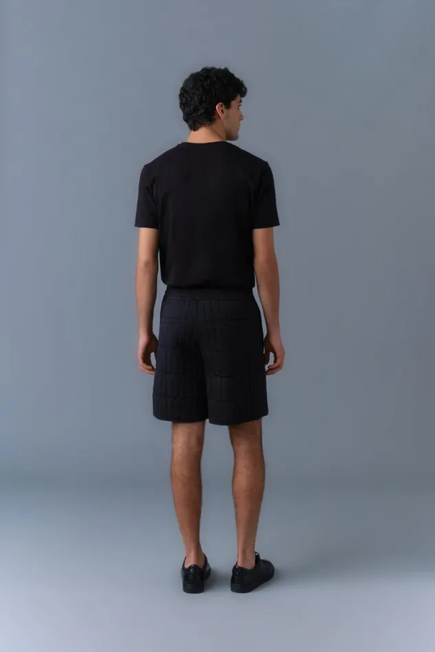Light Down Jackets Men Mackage SEBASTIAN Vertical Quilted Shorts Black