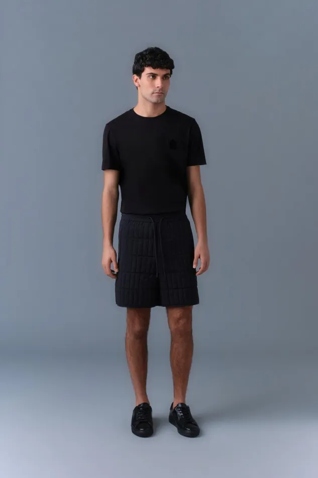 Light Down Jackets Men Mackage SEBASTIAN Vertical Quilted Shorts Black