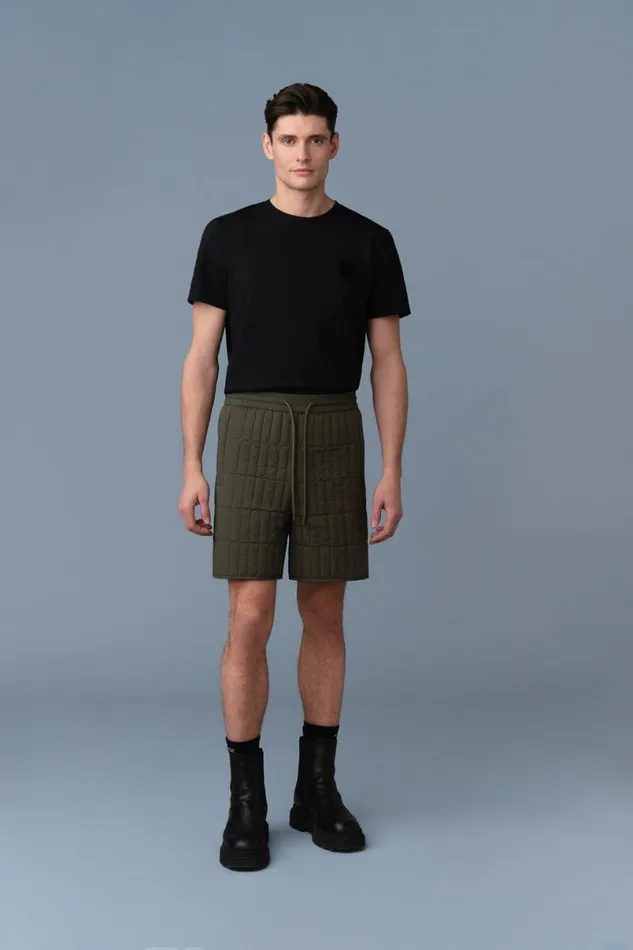 Light Down Jackets Men Mackage SEBASTIAN Vertical Quilted Shorts Black