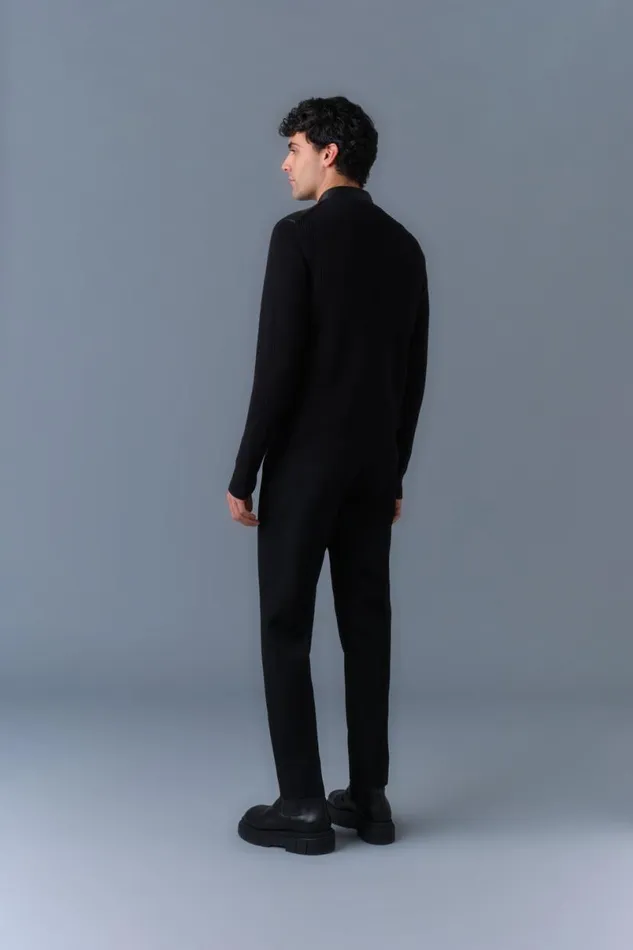 Light Jackets Men Mackage DOMINIC Knit MixedMedia Jacket Black Light Jackets Men Mackage DOMINIC Knit MixedMedia Jacket Black