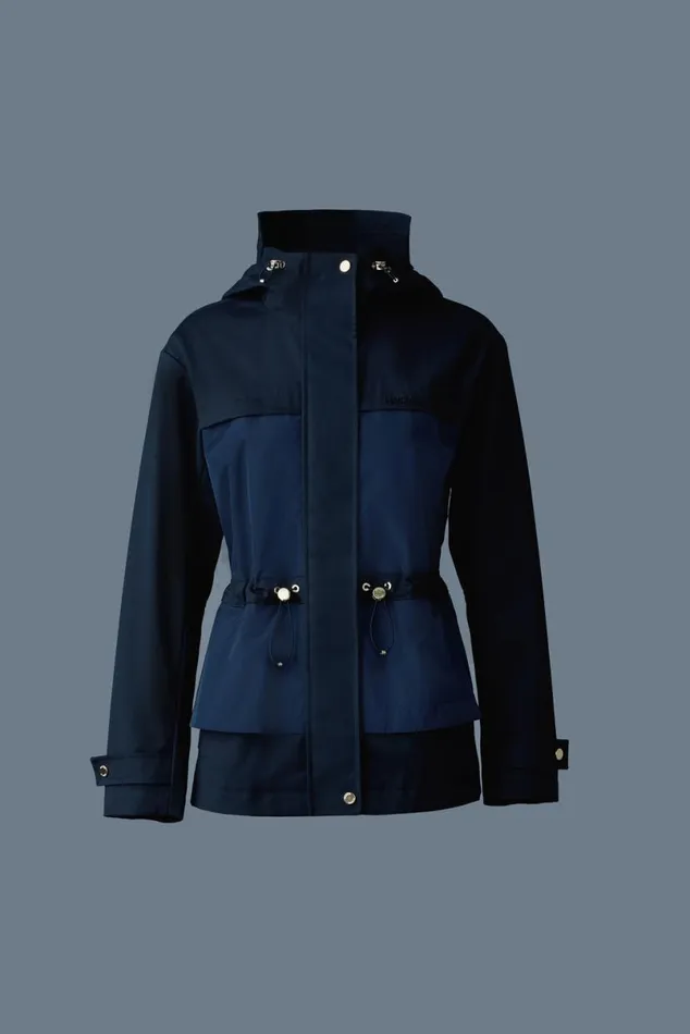 Light Jackets Women Mackage KAORILVS Hybrid Jacket With Peplum Detail Navy Light Jackets Women Mackage KAORILVS Hybrid Jacket With Peplum Detail Navy