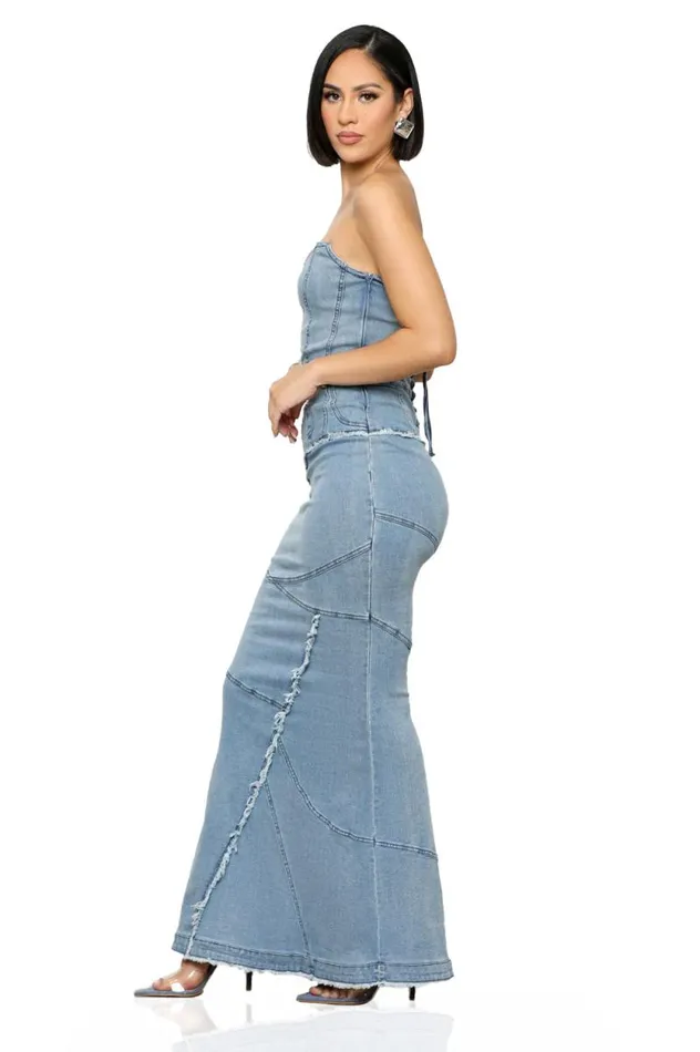 Lilly039s Kloset Dresses Women Denim Down Maxi DressFINAL SALE