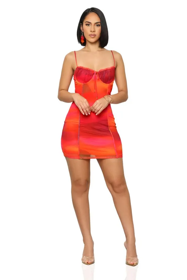 Lilly039s Kloset Dresses Women Horizon Glow Mesh Mini Dress