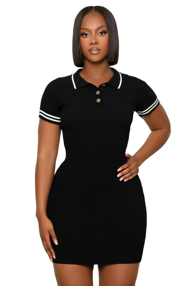 Lilly039s Kloset Dresses Women Match Made Collared Dress BlackFINAL SALE