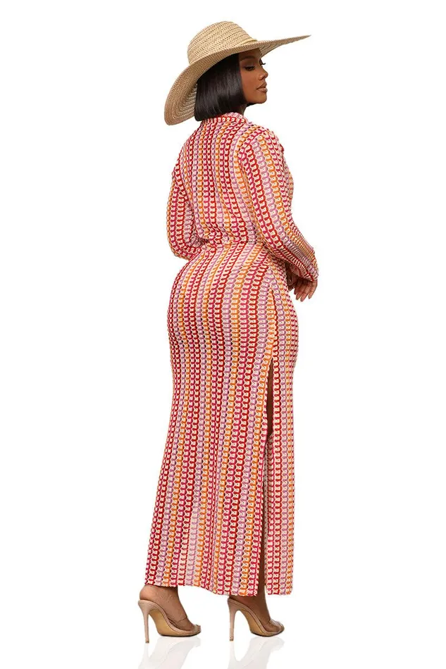 Lilly039s Kloset Dresses Women Summer Apricot Cover Up Dress Red Multi
