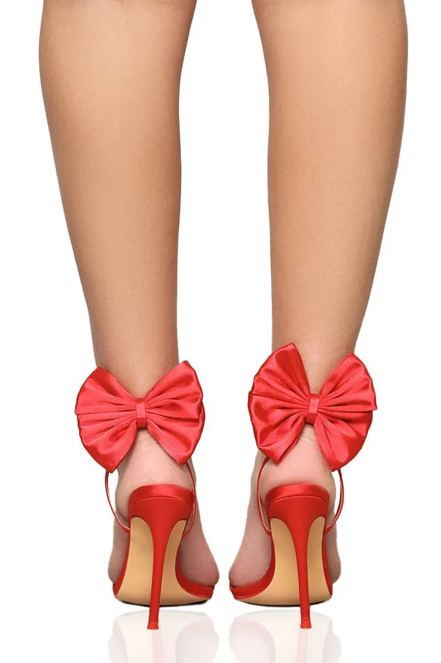 Lilly039s Kloset Heels Women Jennie Strappy Bow Heel Red FINAL SALE