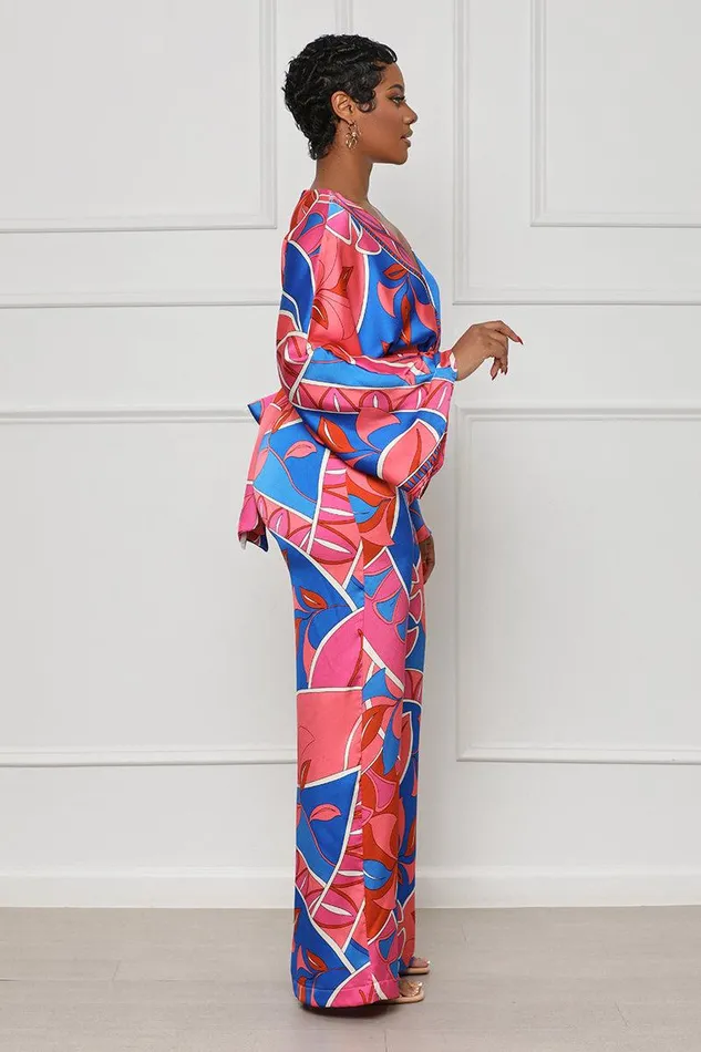 Lilly039s Kloset Jumpsuits and Rompers Women Lady Of The Hour Jumpsuit Red Multi FINAL SALE
