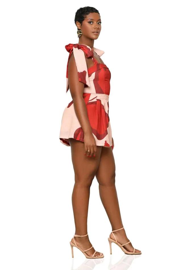 Lilly039s Kloset Jumpsuits and Rompers Women Summer Symphony Printed RomperFINAL SALE