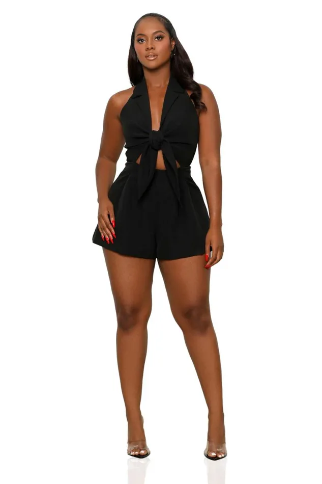 Lilly039s Kloset Jumpsuits and Rompers Women Wrapped In Love Romper Black