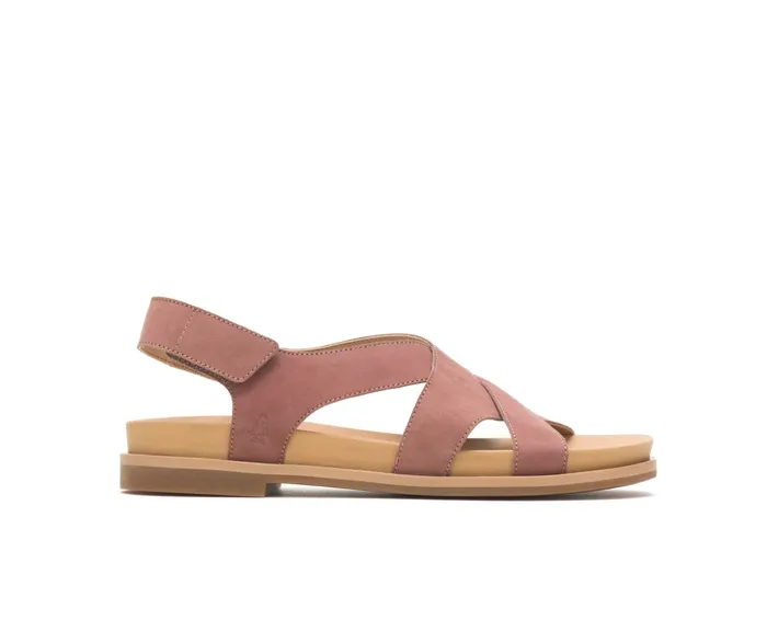 Lilly Criss Cross Sandal Cognac Nubuck Sandals Hush Puppies Women