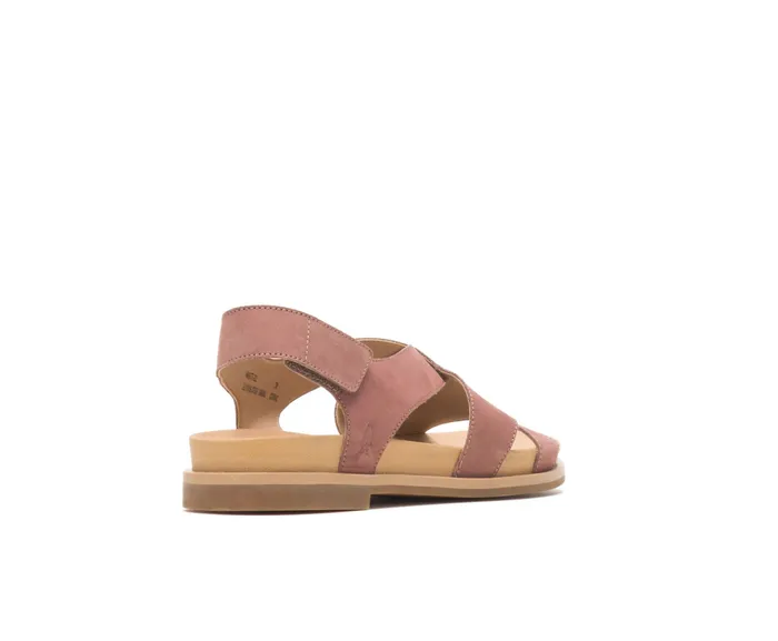 Lilly Criss Cross Sandal Cognac Nubuck Sandals Hush Puppies Women