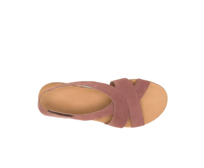 Lilly Criss Cross Sandal Cognac Nubuck Sandals Hush Puppies Women