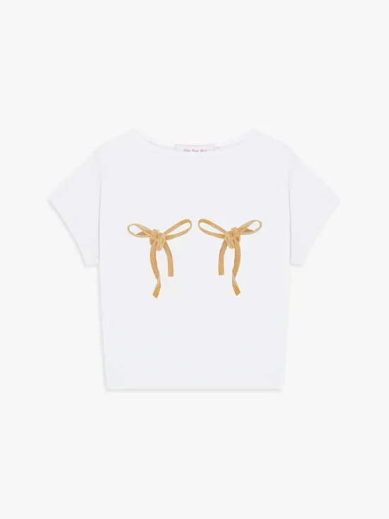Lisa Says Gah Alex Tee Pasta Bows Women Tops