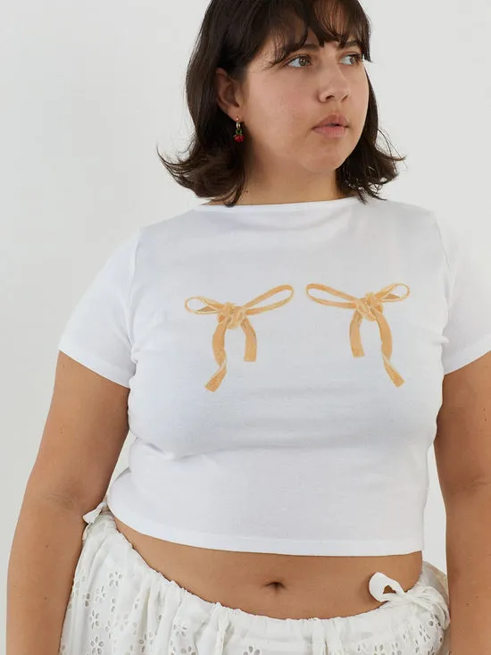 Lisa Says Gah Alex Tee Pasta Bows Women Tops