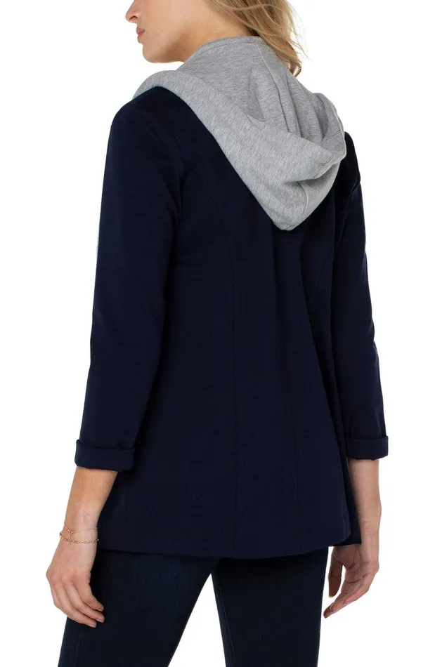 Liverpool Los Angeles BLAZER W REMOVABLE HOOD Cadet Blue Women BLAZERS