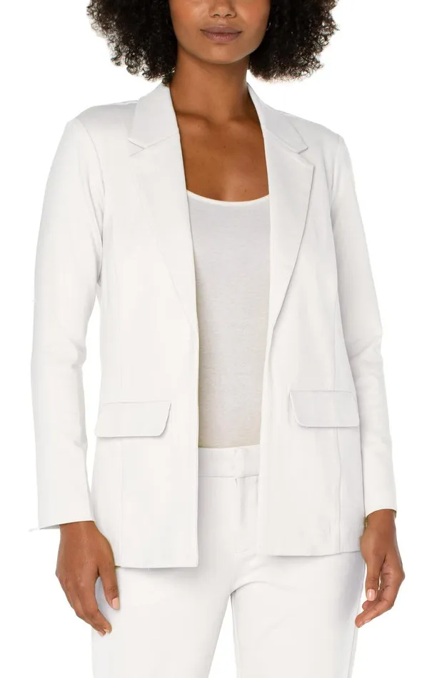 Liverpool Los Angeles BOYFRIEND BLAZER WITH PRINCESS DARTS Vintage White Women BLAZERS