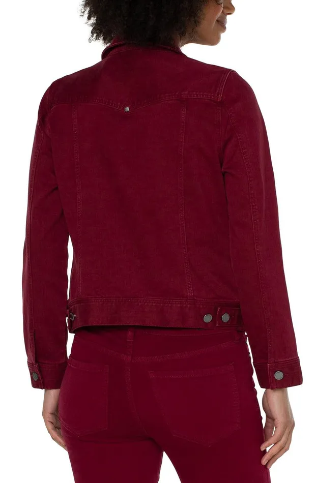 Liverpool Los Angeles CLASSIC JEAN JACKET Red Velvet Women JEAN JACKETS