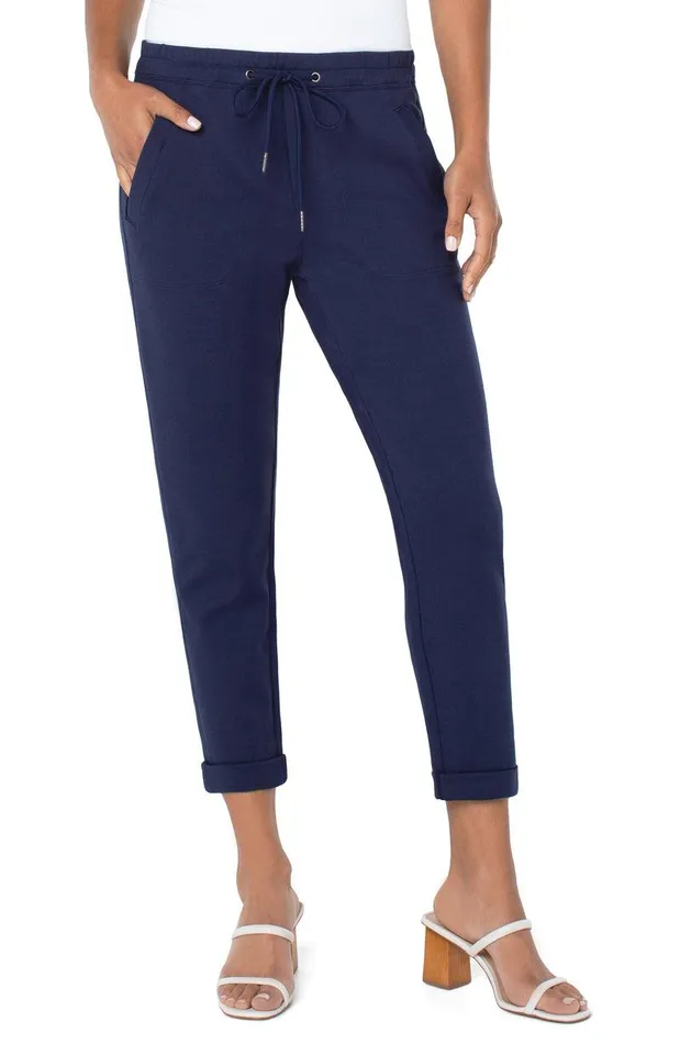 Liverpool Los Angeles JOGGER WITH ROLL CUFF HEM Inkwell Navy Women JOGGERS