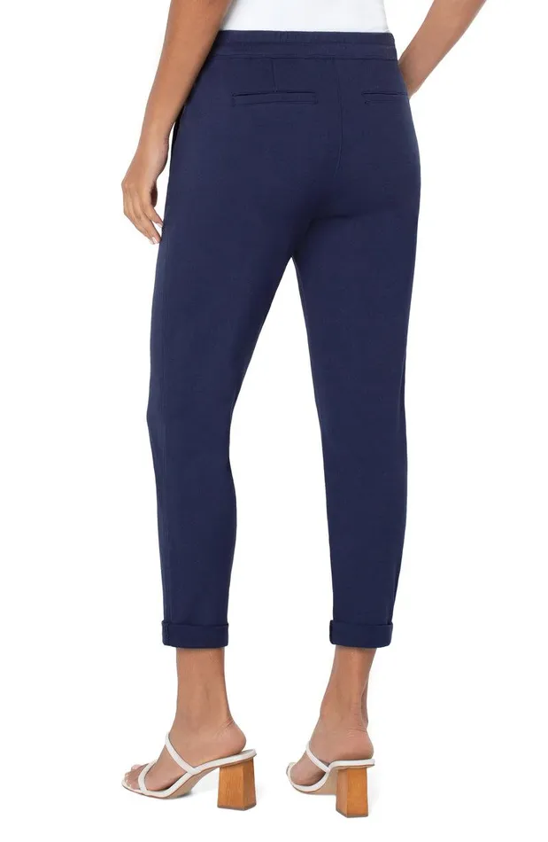 Liverpool Los Angeles JOGGER WITH ROLL CUFF HEM Inkwell Navy Women JOGGERS