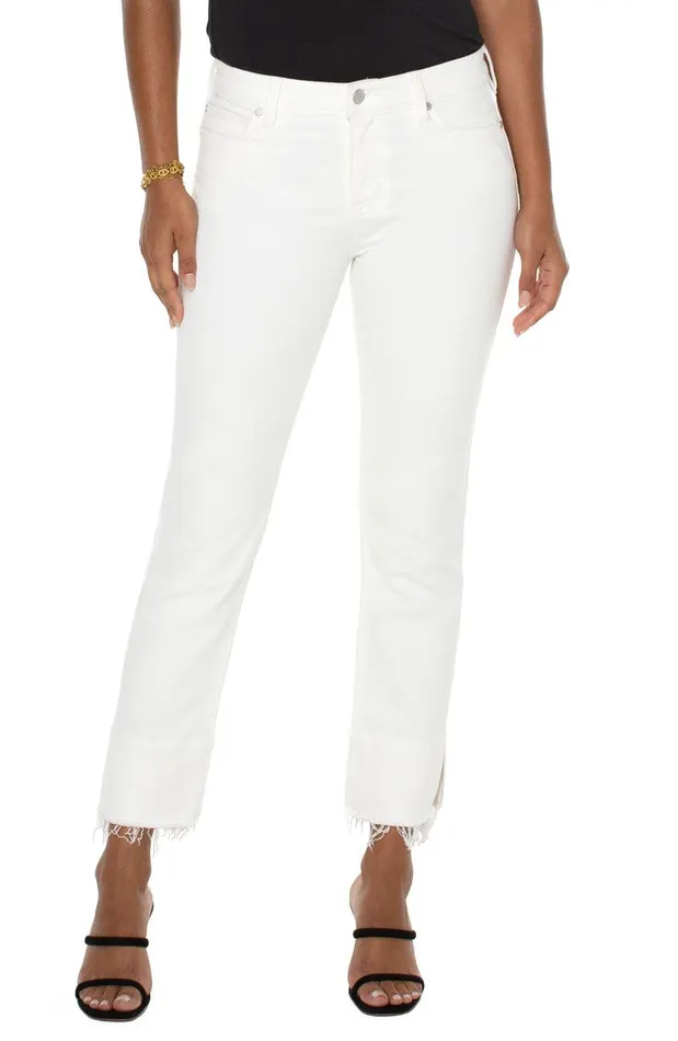 Liverpool Los Angeles LIV NONSKINNY SKINNY WITH DOUBLE FRAY HEM Bone White Women STRAIGHT