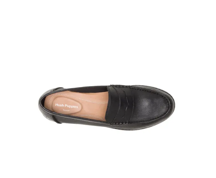 Loafers Wren Loafer Perfect Fit Black Leather Hush Puppies Women Loafers Wren Loafer Perfect Fit Black Leather Hush Puppies Women
