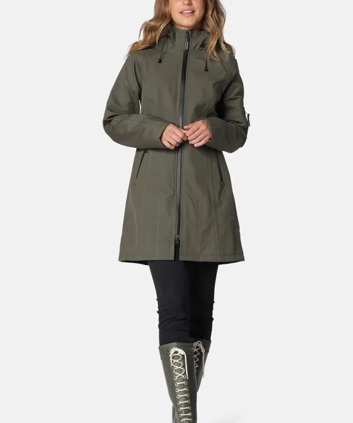 Long Soft Shell Raincoat 8211 Army Rainwear Ilse Jacobsen Raincoats