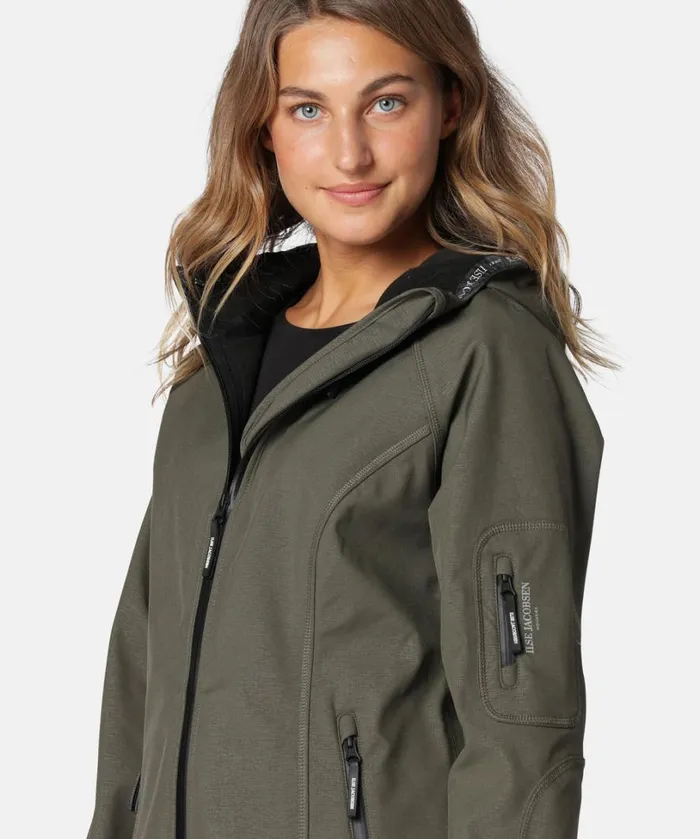 Long Soft Shell Raincoat 8211 Army Rainwear Ilse Jacobsen Raincoats