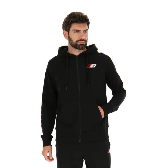 Lotto Sport Sweatshirts ManWoman LOGO UNO SWEAT FZ HD All Black