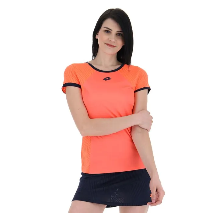Lotto Sport TShirt WomanMan SUPERRAPIDA W V TEE Coral Fluo