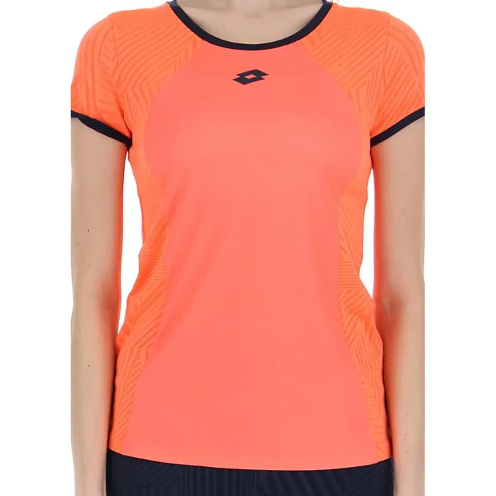 Lotto Sport TShirt WomanMan SUPERRAPIDA W V TEE Coral Fluo Lotto Sport TShirt WomanMan SUPERRAPIDA W V TEE Coral Fluo