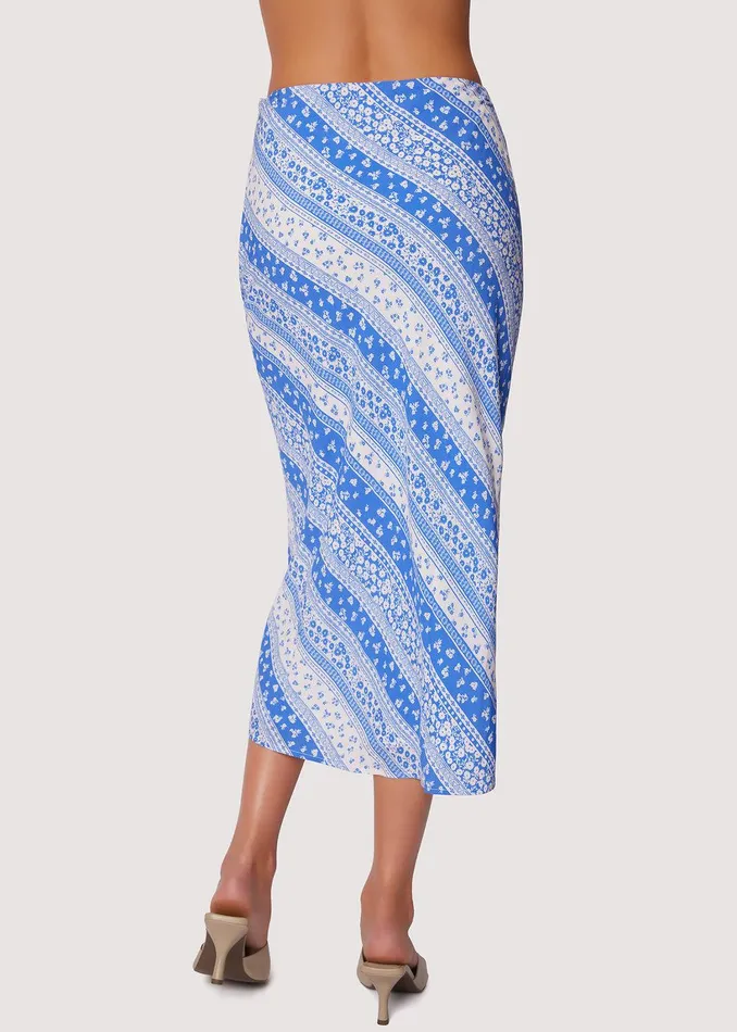 Love Me True Midi Skirt Bluewhitestripe Women Lost Wander Skirts