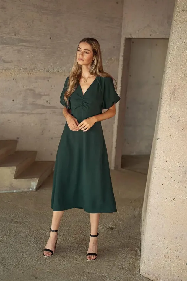 Maeve Midi Dress In Emerald Emerald Women Bohme Dresses