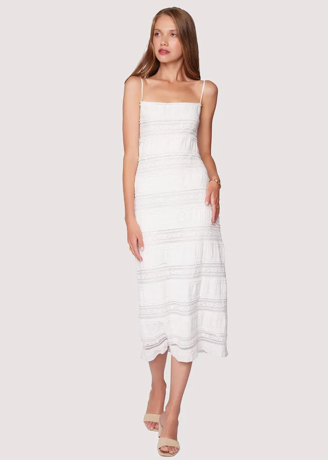 Magnolia Dreams Midi Dress Offwhite Women Lost Wander Dresses