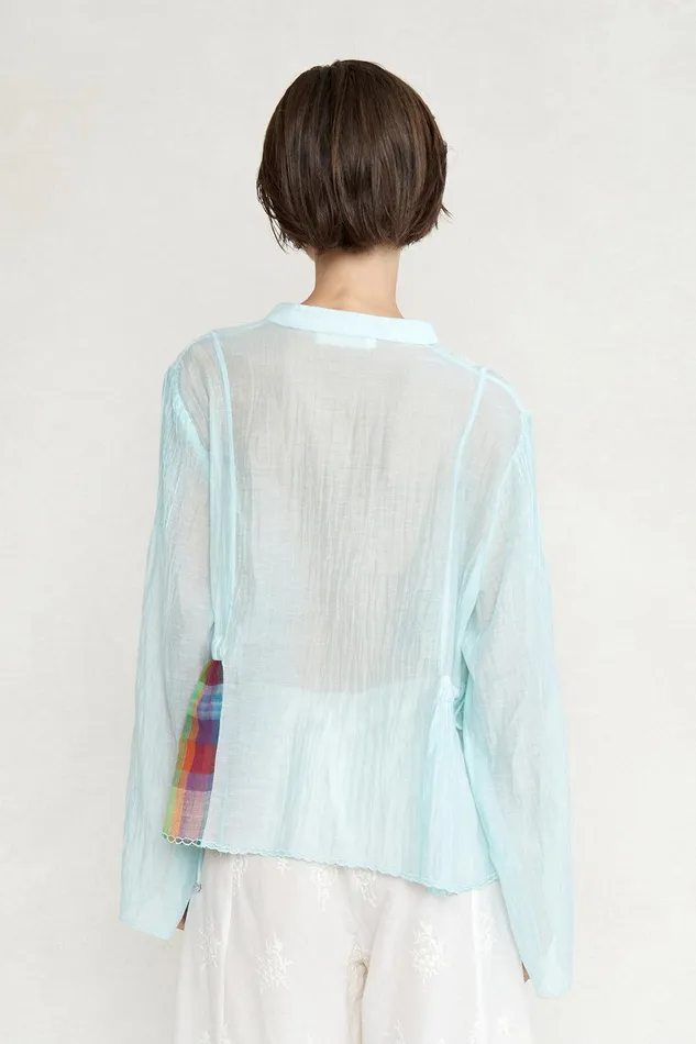 Maisie Blouse Aqua Women Chan Luu Tops