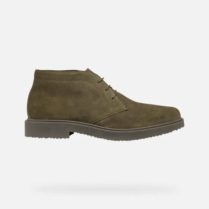 Man Geox Ankle Boots MASSIMIANO MAN Military Suede Ankle Boots Military