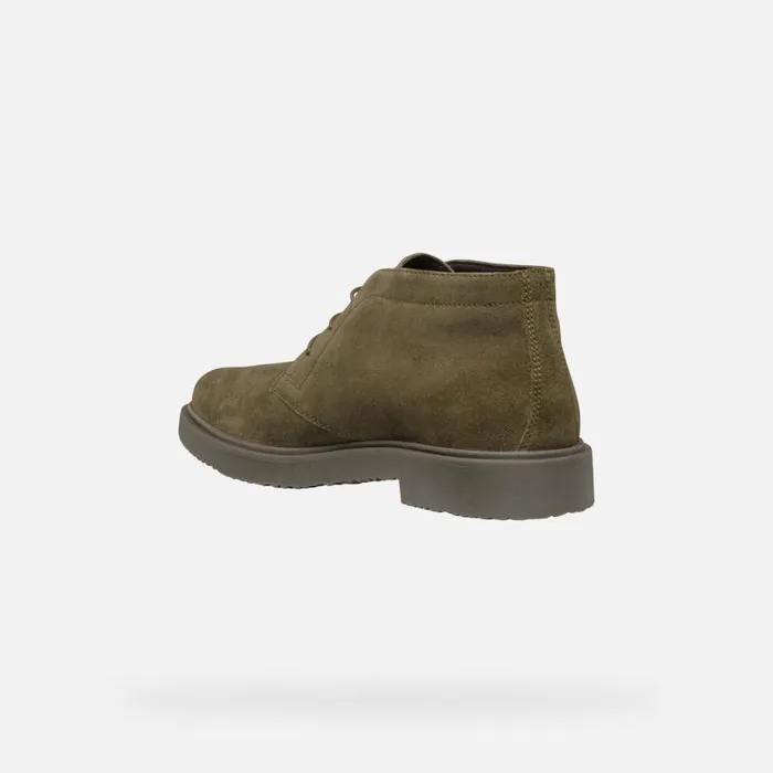 Man Geox Ankle Boots MASSIMIANO MAN Military Suede Ankle Boots Military