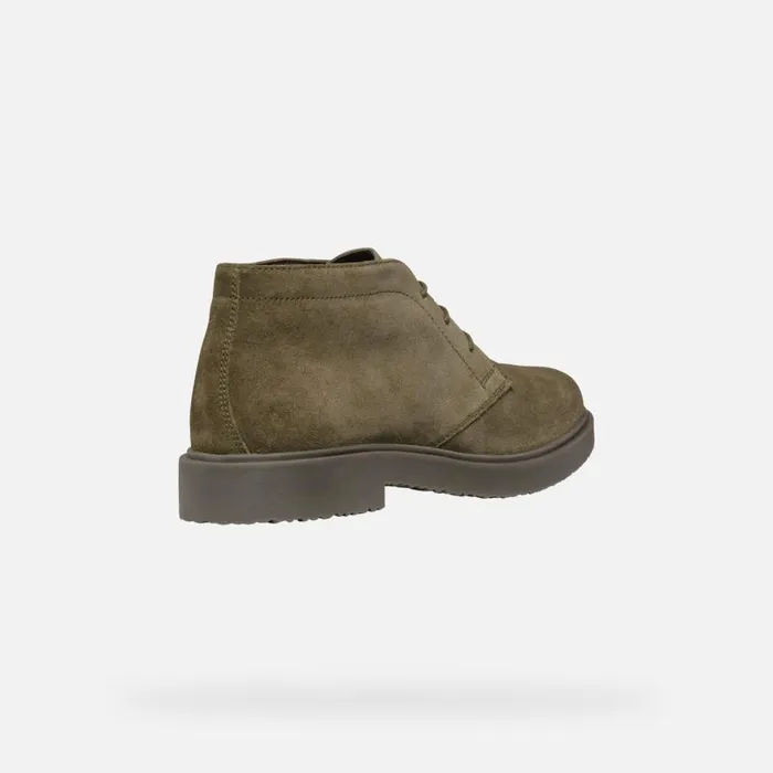 Man Geox Ankle Boots MASSIMIANO MAN Military Suede Ankle Boots Military