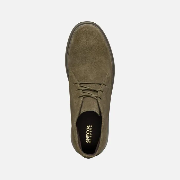 Man Geox Ankle Boots MASSIMIANO MAN Military Suede Ankle Boots Military