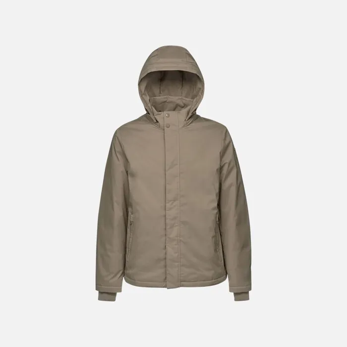 Man Geox Down Jackets AURELIO MAN Fallen Rock Short Down Jacket Fallen Rock