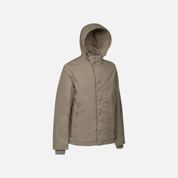 Man Geox Down Jackets AURELIO MAN Fallen Rock Short Down Jacket Fallen Rock