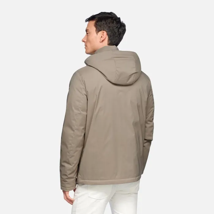 Man Geox Down Jackets AURELIO MAN Fallen Rock Short Down Jacket Fallen Rock