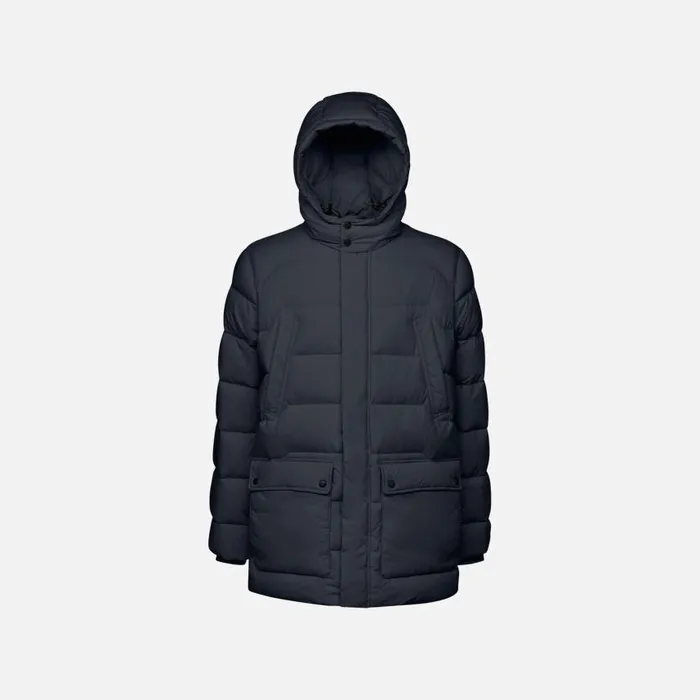 Man Geox Down Jackets ELVER MAN Sky Captain Long Parka Sky Captain